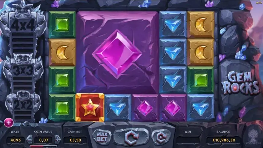 Gem Rocks slot screenshot 2