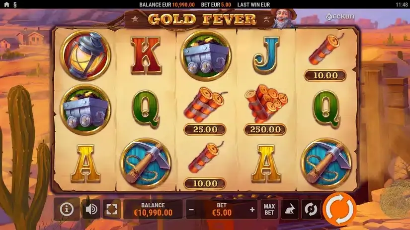 Gold Fever slot screenshot 1