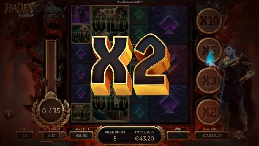 Hades Gigablox slot screenshot 5