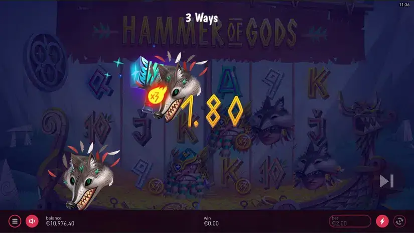 Hammer of Gods slot screenshot 2