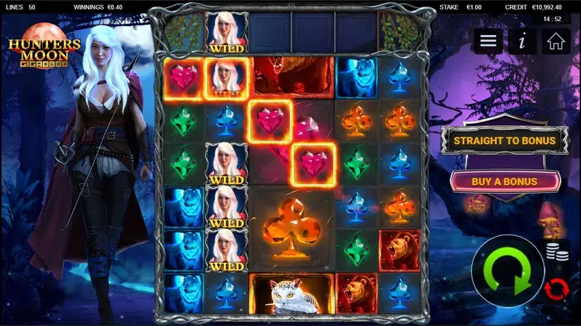 Hunters Moon Gigablox slot screenshot 2
