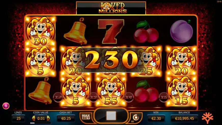 Joker Millions slot screenshot 