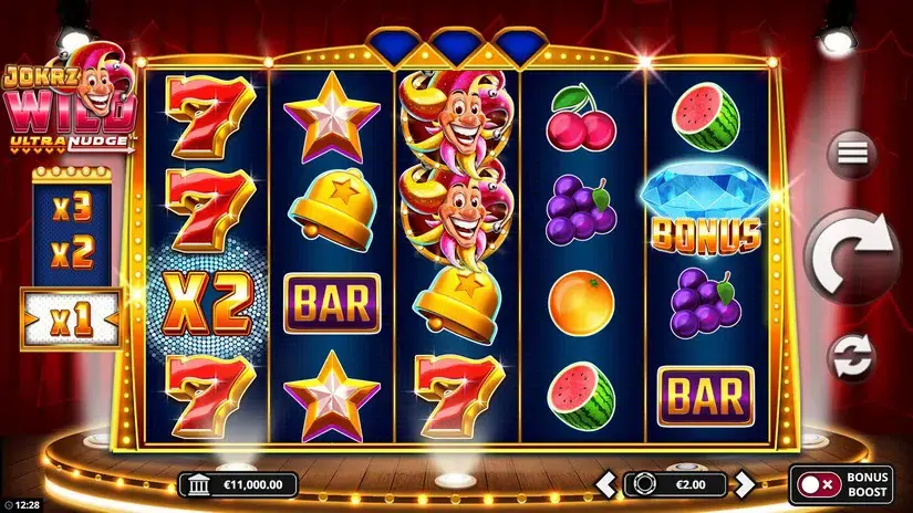 Jokrz Wild Ultranudge slot screenshot 1