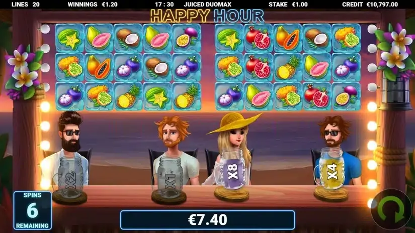 Juiced DuoMax slot screenshot 