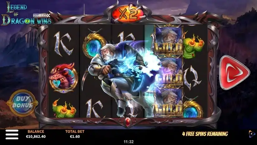 Legend of the Dragon Wins DoubleMax slot screenshot 4