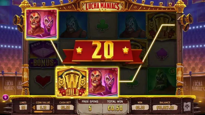 Lucha Maniacs slot screenshot 3