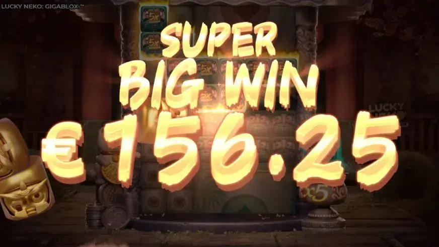 Lucky Neko Gigablox slot screenshot 
