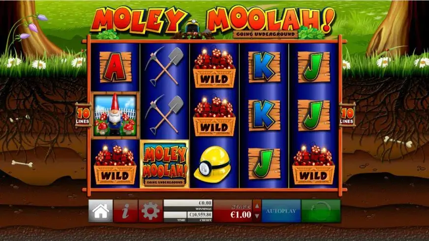 Moley Moolah slot screenshot 2