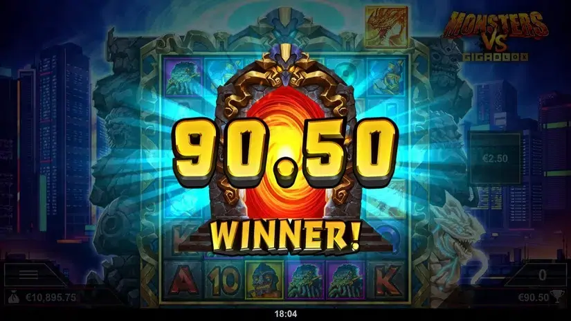 Monsters vs Gigablox slot screenshot 