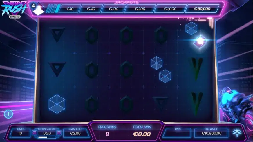 Neon Rush Splitz slot screenshot 5