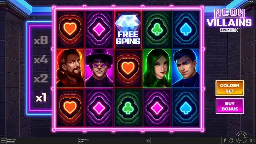 Neon Villains slot screenshot 