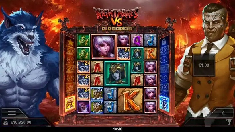 Nightmares VS GigaBlox slot screenshot 5