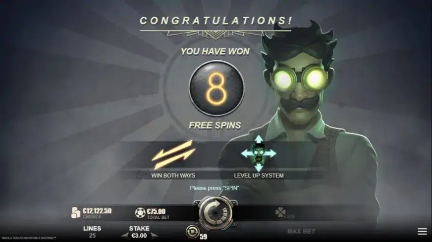 Nikola Tesla’s Incredible Machine slot screenshot 6