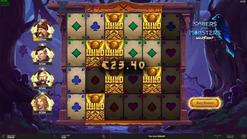 Of Sabers and Monsters slot screenshot 6