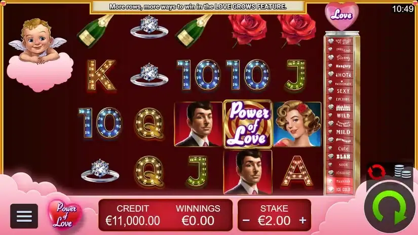 Power of Love slot screenshot 