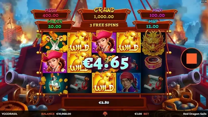 Red Dragon Sails slot screenshot 5