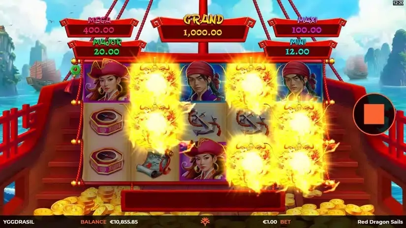 Red Dragon Sails slot screenshot 6