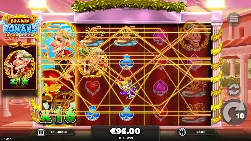 Roamin Romans Ultranudge slot screenshot 4