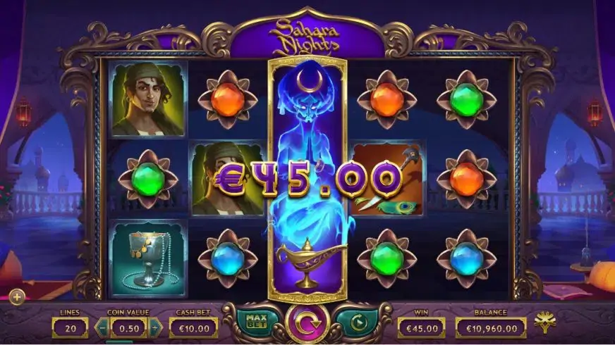 Sahara Nights slot screenshot 2