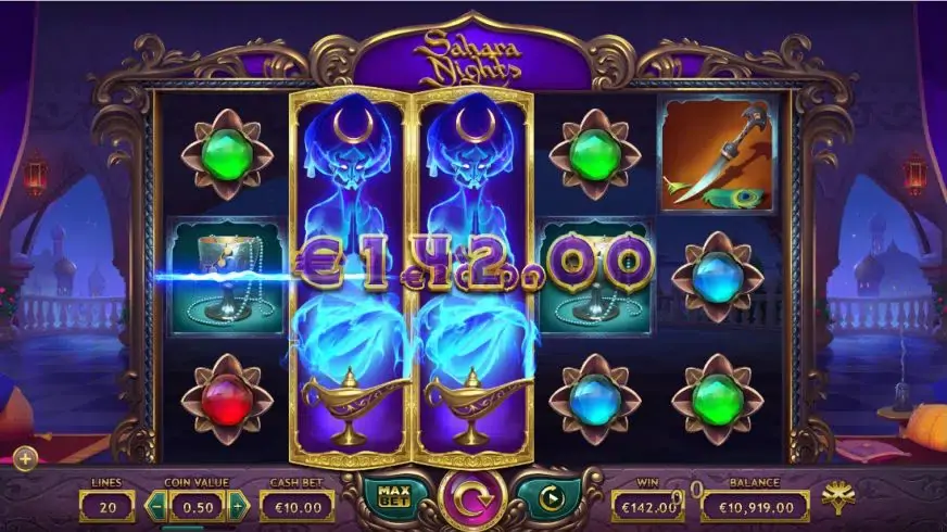 Sahara Nights slot screenshot 3