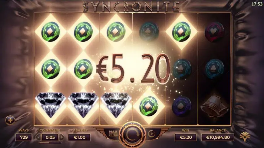 Syncronite Splitz slot screenshot 2