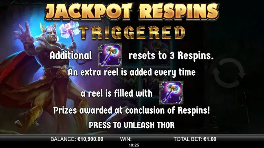 Thor Infinity Reels slot screenshot 3