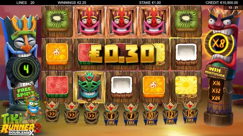 Tiki Runner 2 DoubleMax slot screenshot 3