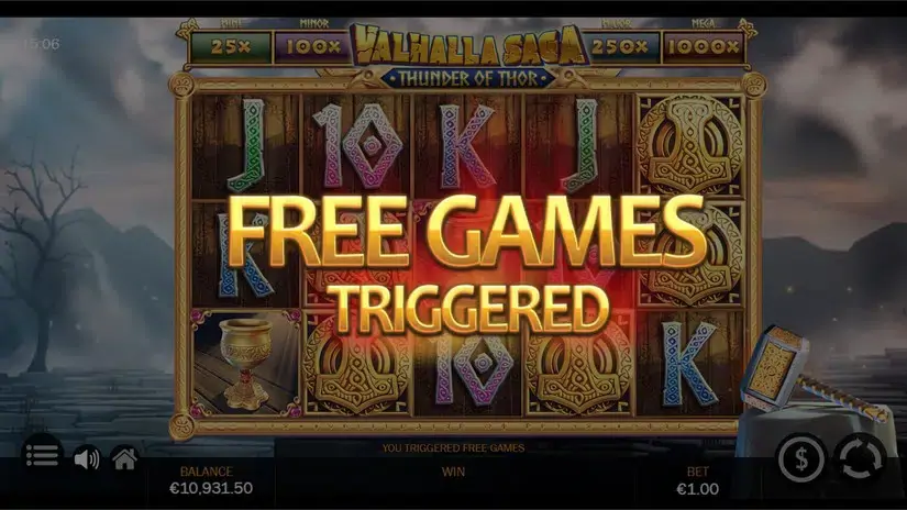 Valhalla Saga Thunder of Thor slot screenshot 3
