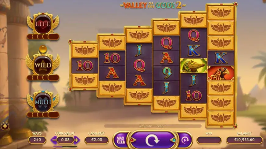 Valley of the Gods 2 slot screenshot 