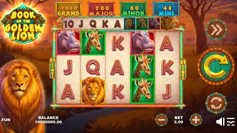 Book of the Golden Lion slot screenshot 1