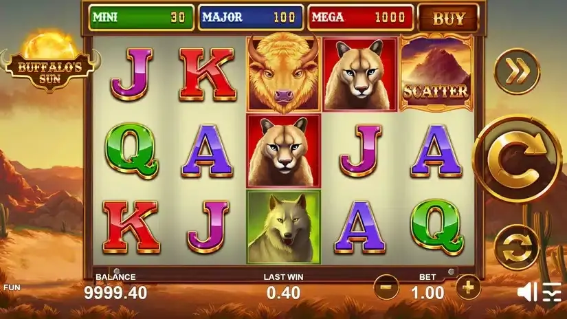 Buffalo’s Sun slot screenshot 1