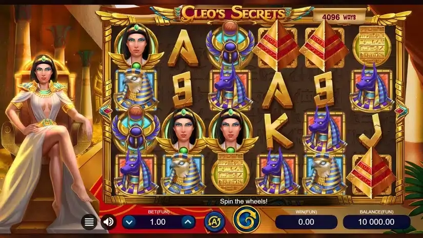 Cleo’s Secrets slot screenshot 